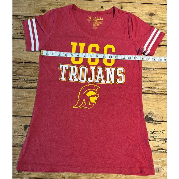 USC Trojan Apperal Womens Size XS Red Yellow Team T-Shirt NWOT - Picture 3 of 5